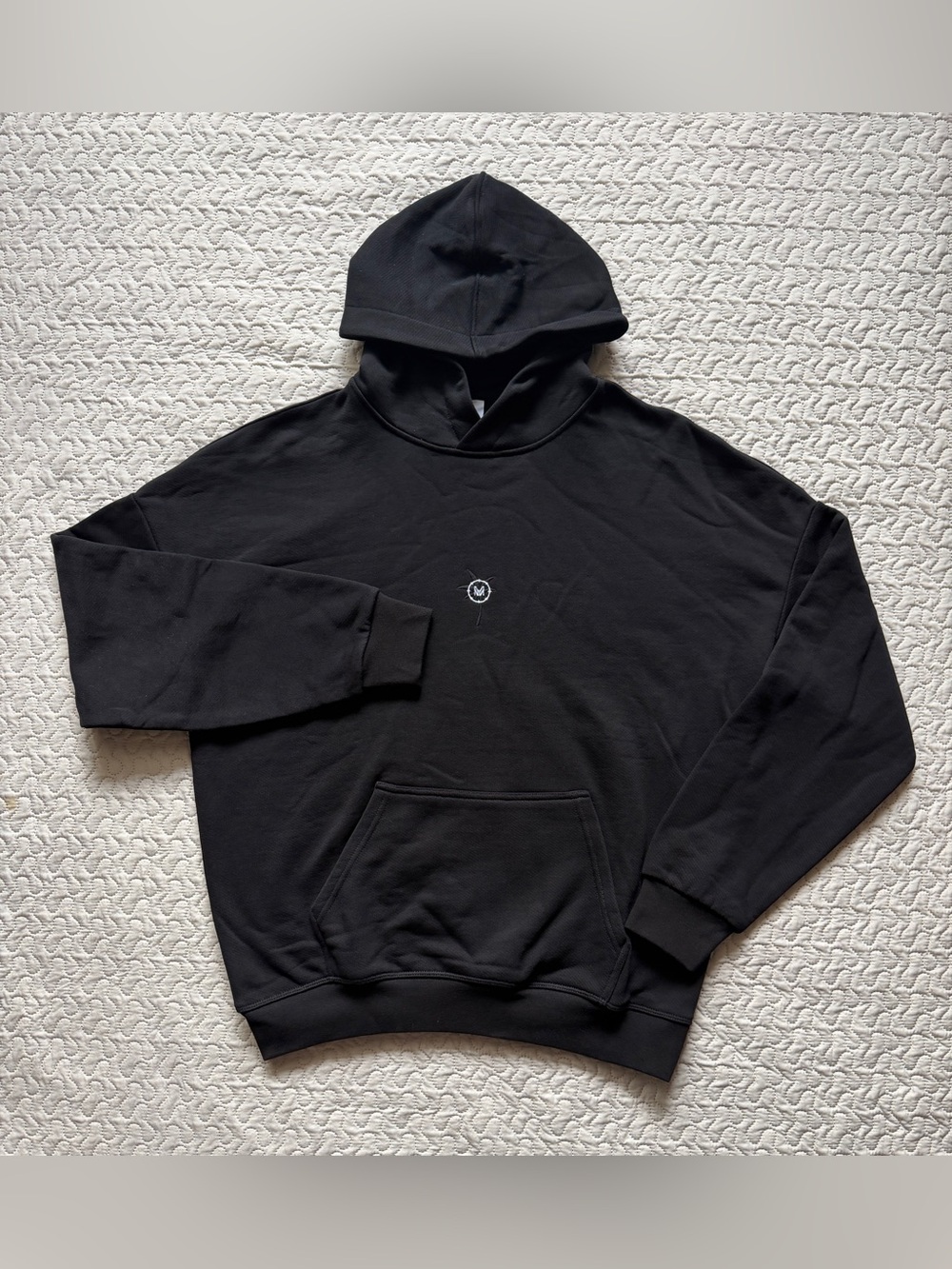 Marcell Von Berlin Men’s XS Black 100% Cotton Oversized Pullover Hoodie Logo